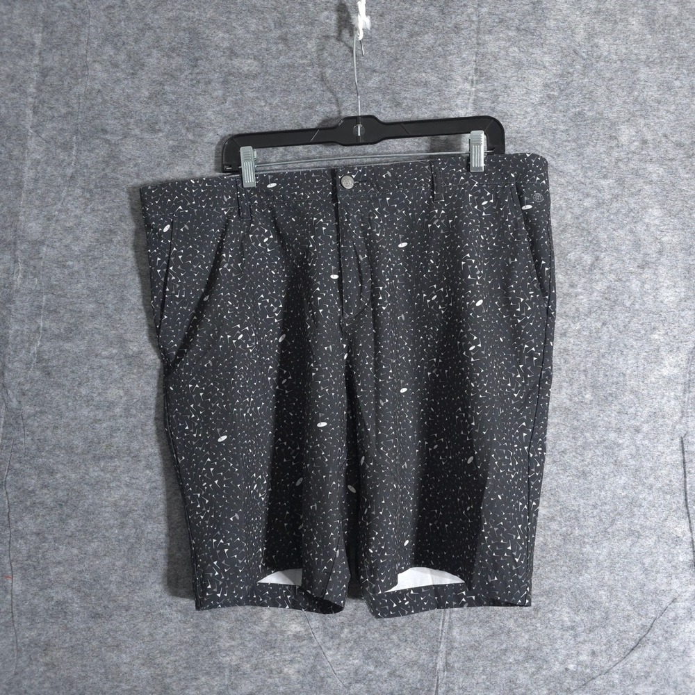 Adidas Golf Shorts Performance Athletic Training Speckled Black‎ Sz 38 Geometric